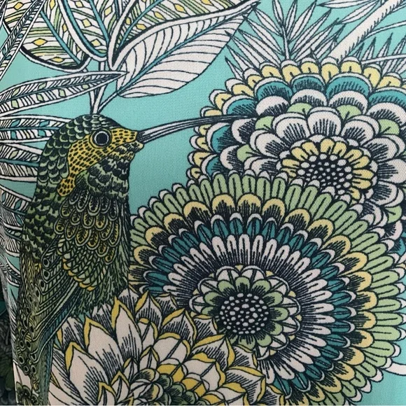 Teal Top NWOT Hummingbird Blouse Spring Floral TunicTop Floral Bird Top - Picture 2 of 14